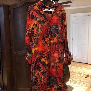 Chicos long crepe tunic blouse. Worn 1x